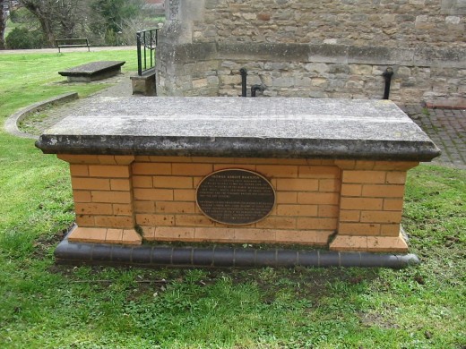 Reconstructed tomb of Thomas Abbott Hamilton at St. Peter & St. Paul Church, Newport Pagnell