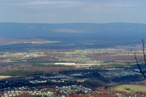 The view from the top looking W/NW