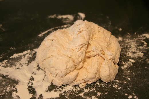 This is the mixed dough before it's been kneaded at all.