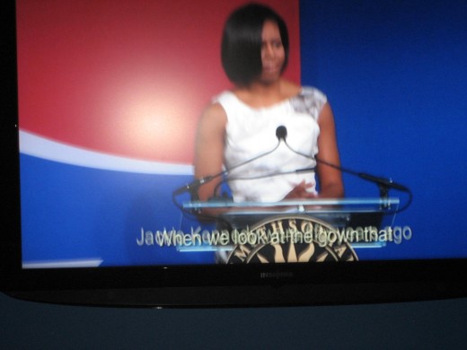 This was a film being shown in the vicinity of the inaugural outfit, dedicating the outfit