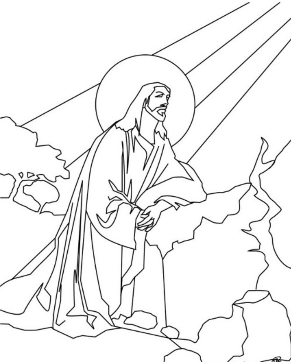 Download On the Cross Printable Coloring Pages of Jesus for Kids ...