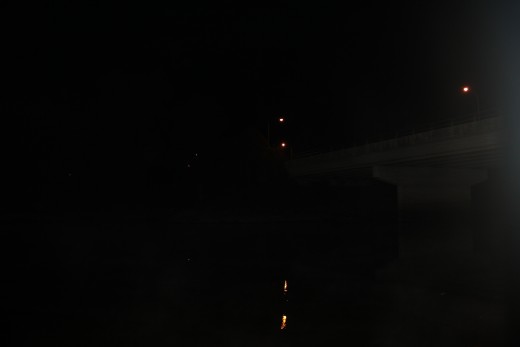 The College Drive Bridge in Brainerd, MN. 5:00AM- Shot in Auto on a Canon60D. F- 3.5 Exposure- 1/60 ISO- 400 Focal- 18 Flash- ON, Compulsory.