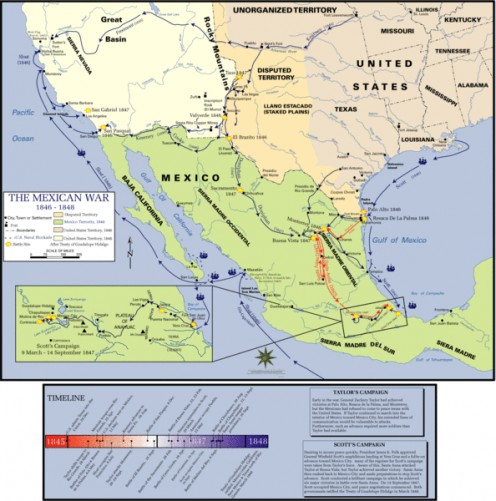The Mexican War, major movements