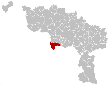 Map location of Honnelles, in Belgium's Hainaut province