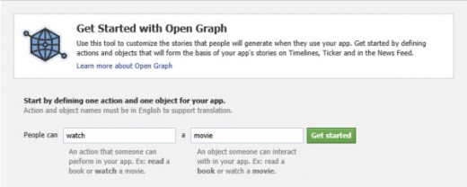 Facebook Timeline Open Graph App
