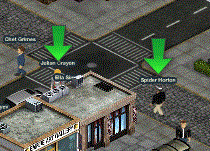 Arrows above specific characters or buildings indicate must-do items. By finishing these arrows you get a bonus which makes it easier to buy more weapons, vehicles and other items