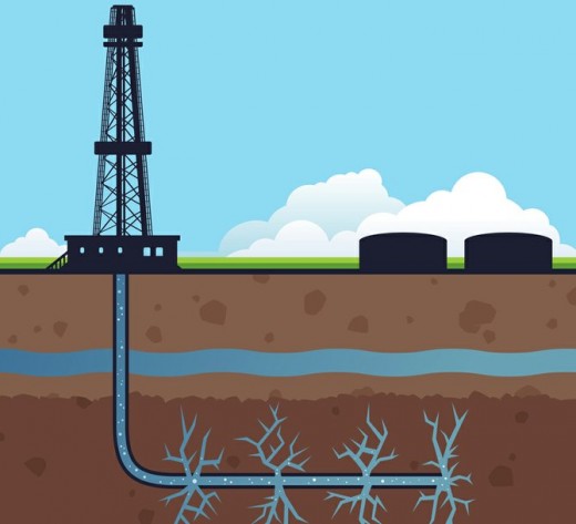 Fracking illustration.