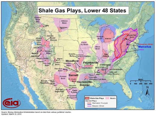 States with shale oil resources.
