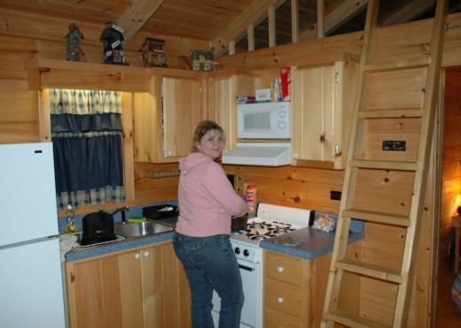 Michelle Cooking Trout!
