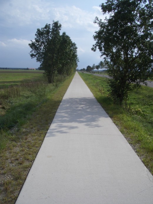 straight path from old railway tracks