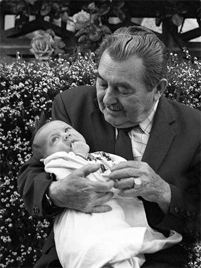 Nearing the end: his first grandson