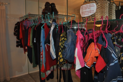 With just a few hangars and some shelves already attached to the wall, I was able to dry my clothes without the use of an electric (or gas) dryer. Add a circulating fan for an additional drying boost!