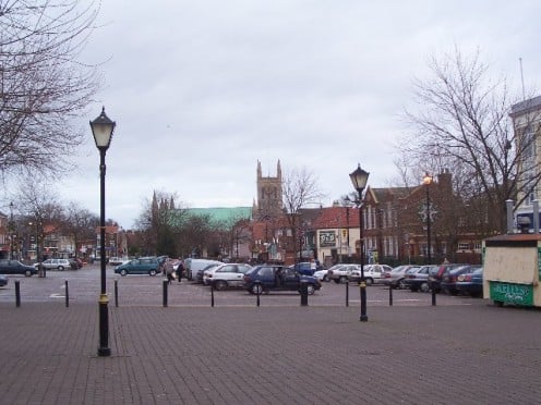 St Nicholas Church and market place, Great Yarmouth