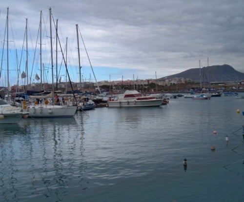 Boats in Las Galletas marina