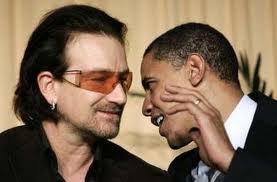 Obama: "I just won the f*cking Nobel Peace Prize"!    Bono: "The hell you say."