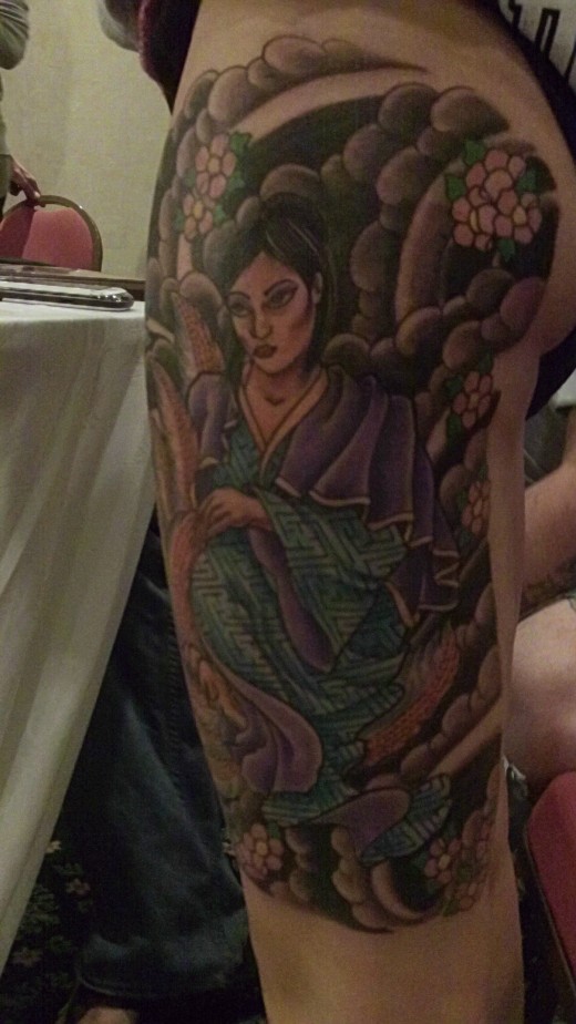 Roger from Star City Tattoo created "Japanese Lady" as a coverup for Jennifer Northington.