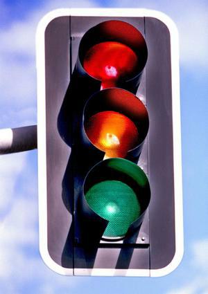 The older model traffic signal