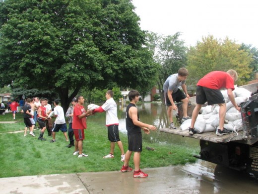 Young men worked hard and long.