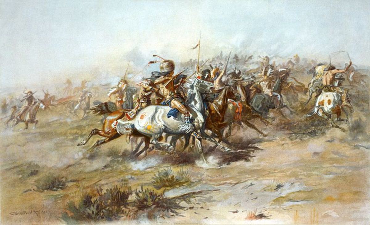 "The Custer Fight" by Charles Marion Russell. 1903.