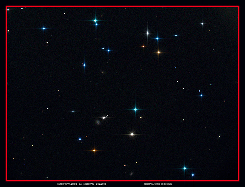 Supernova 2010z by xn44 "Discovered 3/2/2010 by Lick Observatory Supernova Search ... A Supernova is a stellar explosion. These occur at the end of a star's lifetime, when its nuclear fuel is exhausted..."