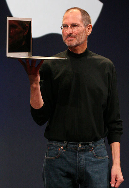 Steve Jobs at the 2008 Mac World Conference and Expo.