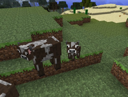A baby minecraft cow. 