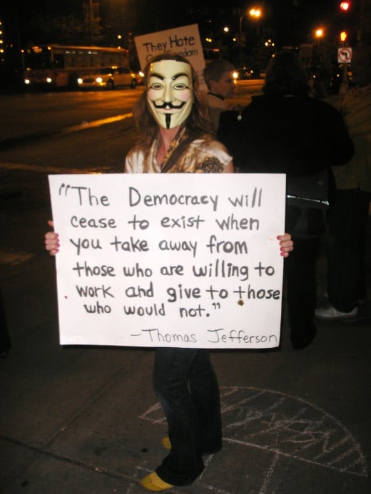 Julie, a protester at Occupy St. Louis.