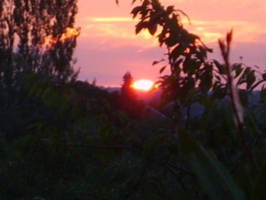 The sun sets around 10 o'clock in the summer