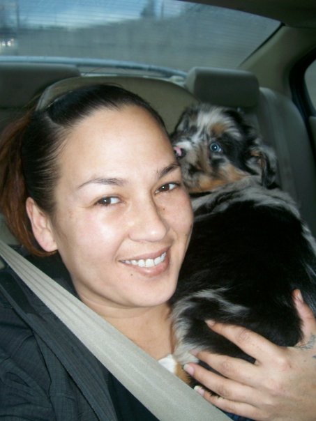 December 2009- On the way home and on my shoulder. See my grin, I said I was super happy!