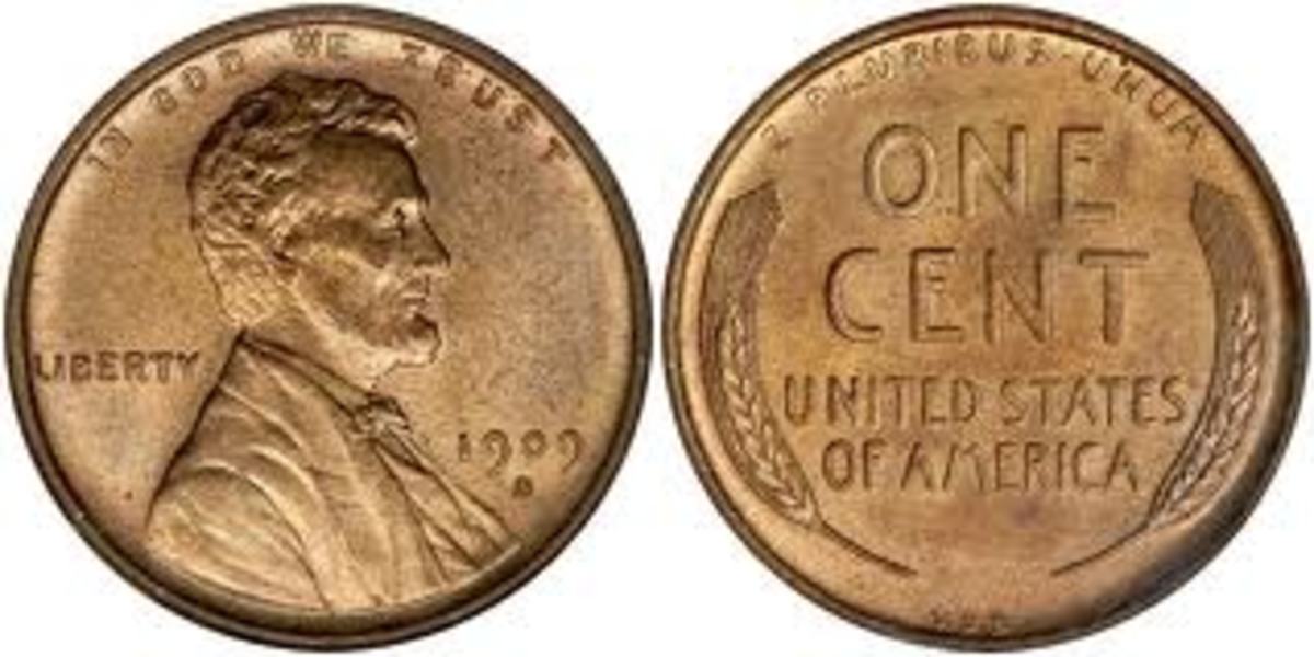 1919-P Circulated Copper Wheat Penny Roll