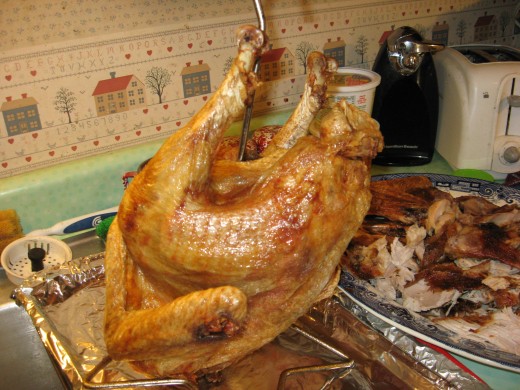 Delicious fried turkey is always part of our Thanksgiving dinner!