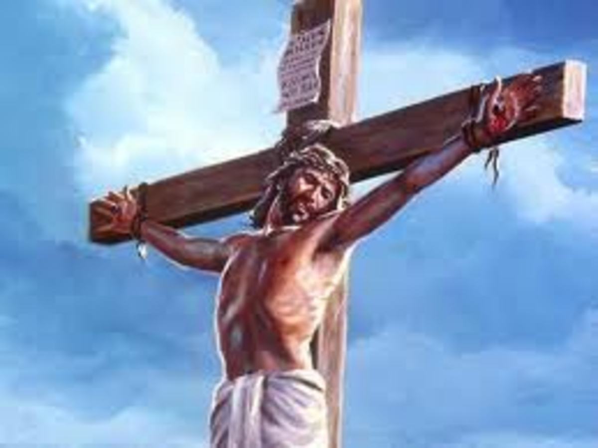 The Non-Mormon Jesus hanging on the cross and looking like he just got out of the shower; amazing for someone who received 39 lashes with a cat of 9 tails and bled to death.