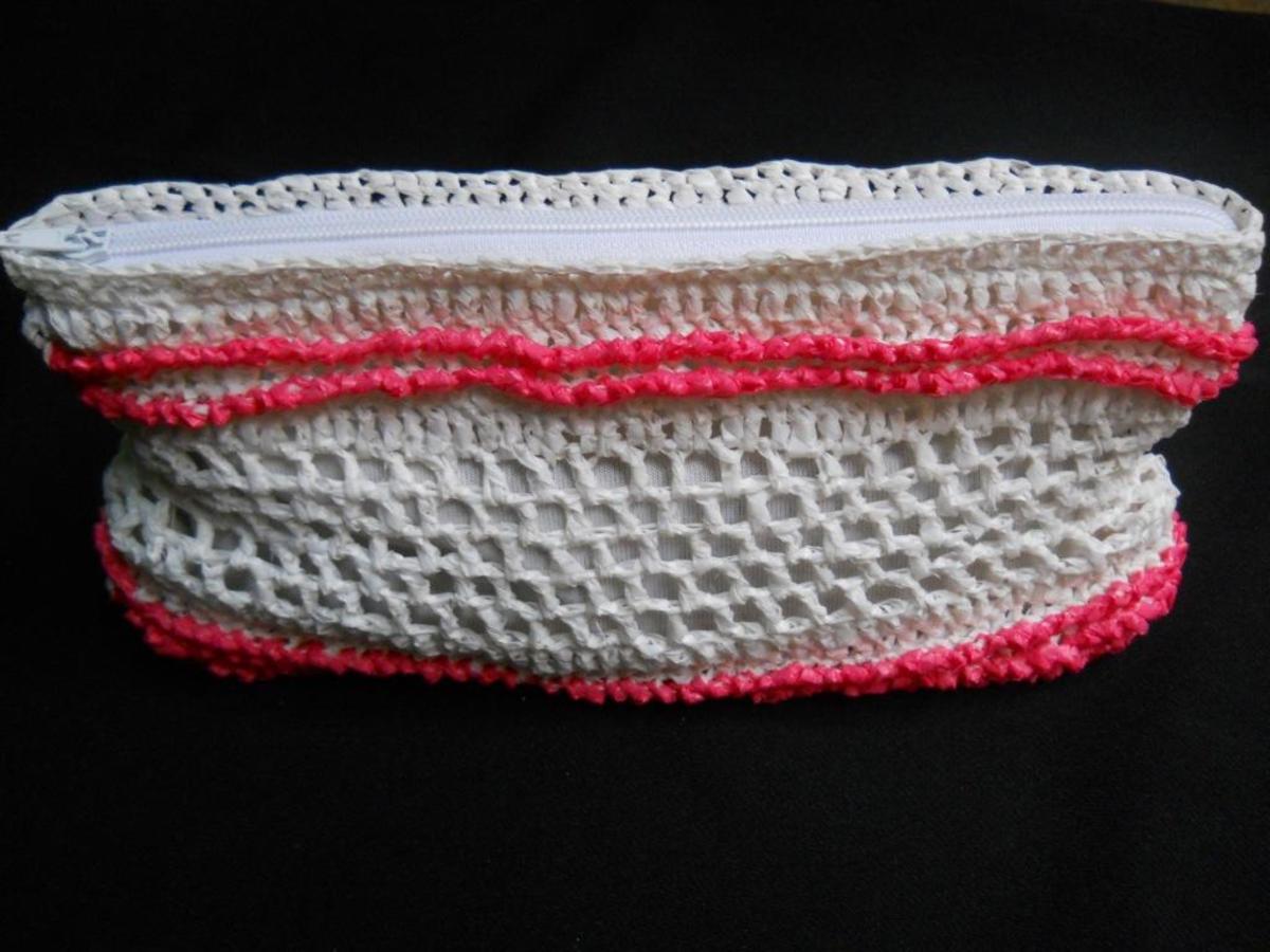 BROKEN PROMISE Crochet Pouch - photographed with two cellphones inside :D