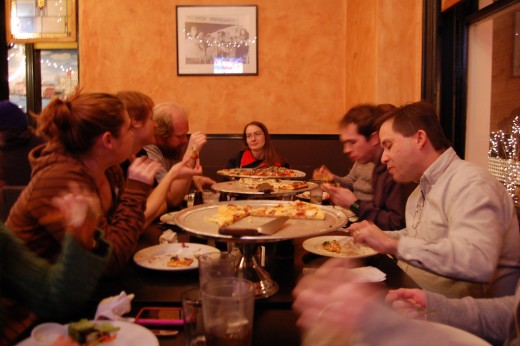 Go out, have dinner with friends.