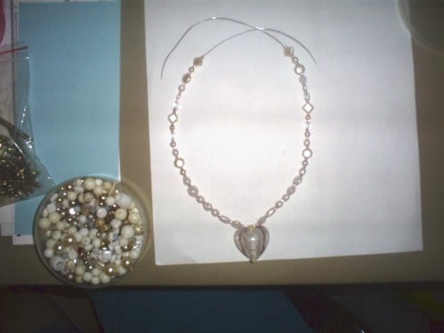 Part of the fun of making your own necklace is using beads that are not always uniform in shape.