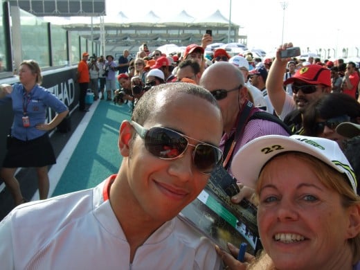 I managed to get a picture with Lewis Hamilton!