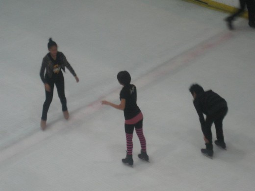 Professional skaters on pratice