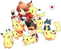 Pikachu is an electric-type Pokémon.  Use against water-types (but beware of ground-type moves!)