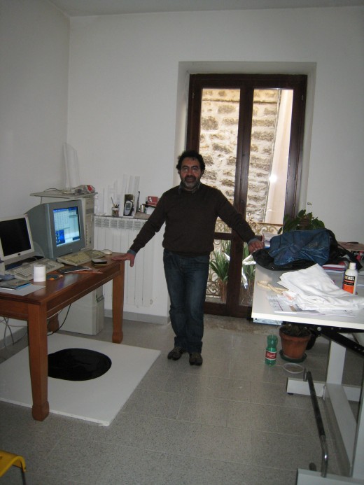 My cousin, Cosmo Guglielmi, in his architecture office.