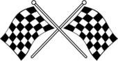 Checkered flag: the symbol of winning in our United States.