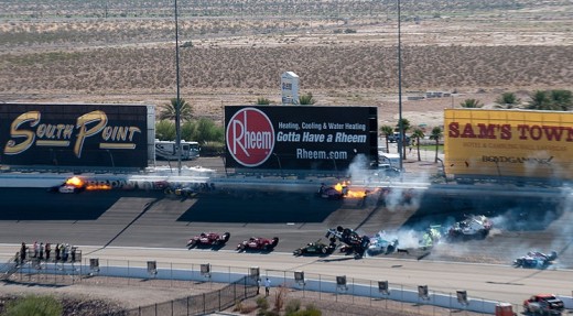 The crash at the Las Vegas Indy 300, October 16, 2011.