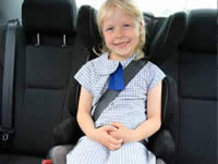 •Children aged four years to under seven years must be secured in forward facing child restraint or booster seat.
