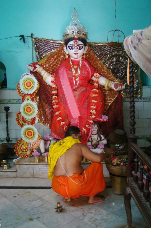 The idol of Goddess Rajballabhi 