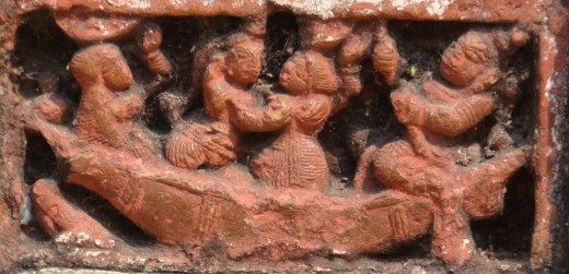 Exquisite terracotta work in Damodar temple 8
