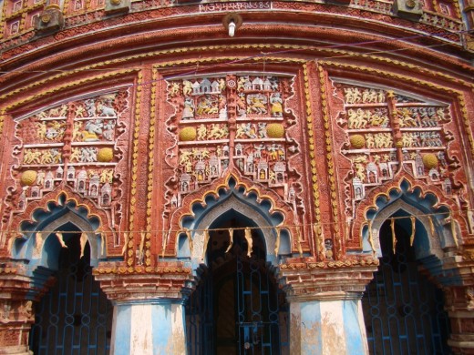 Exquisite terracotta work in Damodar temple 22