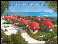 Mushroomhomes Holiday Village: This dreamland holiday village will be situated on gentle slopes overlooking the picturesque bay of Akbuk on the beautiful Aegean coast. These fantasy homes are specially designed for families with children and for thos