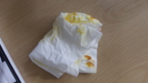 A tissue or two to wipe your brushes clean.
