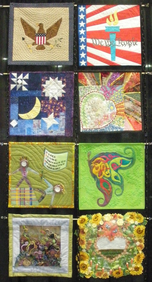 These are some of the quilts that were displayed by Alliance for American Quilts.