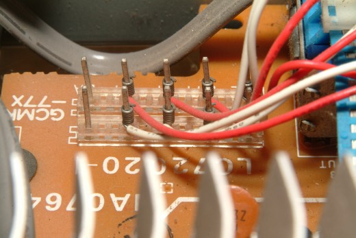 Wires solder to PC Board Posts 