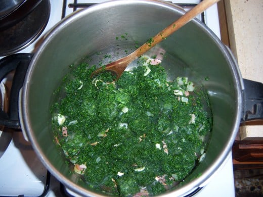 Stir in the spinach.